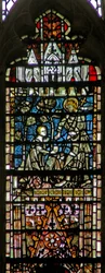 A c6-7 ablak egy feltámadási jelenetet ábrázol: Noli Me Tangere