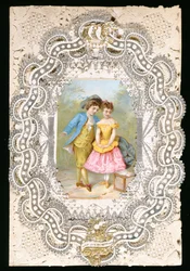 Your Love My Happiness, Valentin-kártya, 1870 körül (színes litho papíron)