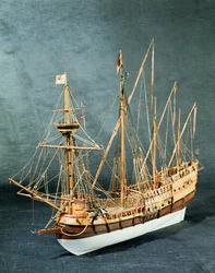 1535 körüli portugál karavela szegélyezett modellje (fa) (lásd még: 260974)
