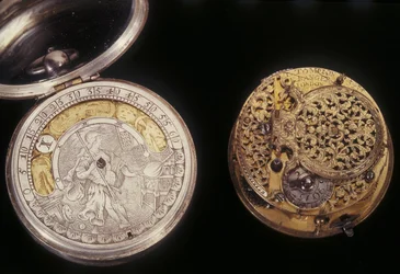 Két zsebóra, 1660 és 1705 körül (fém)