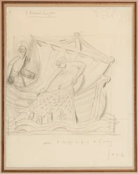 Krisztus és a halak csodálatos csapása, 1933. december (ceruza papíron)
