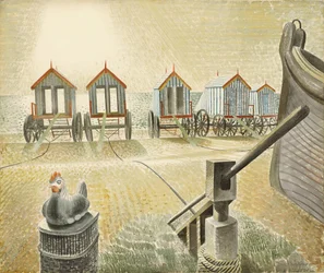 Fürdőkocsik Aldeburghban, 1938