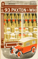 Sajtkereskedő, J. M. Richards „High Street” illusztrációja, a Curwen Press nyomtatta, pub. Országélet, 1938