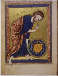 Codex 2554, folio I verso, egész oldal: miniatúra, 1225-1250 körül (temperafestmény)