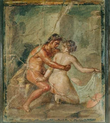 Erotikus jelenet, Pompeji, Olaszország (freskó)