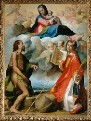 La Vierge glorieuse entre Saint Jean-Baptiste et Saint Etienne - A dicsőséges Szűzanya Keresztelő Szent János és Szent István között ...