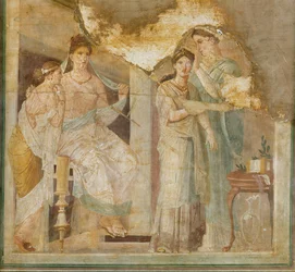 Pompeji hölgyek rabszolga fodrászukkal