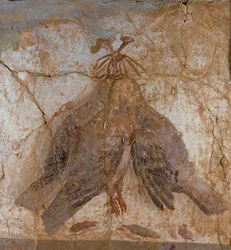 Három függő madár Pompeji, Olaszország (freskó)