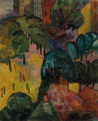 Párizsi városkép, 1906-09 körüli (olaj, karton)