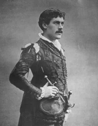 George Alexander brit színész és színházi menedzser, mint Faust, 1887