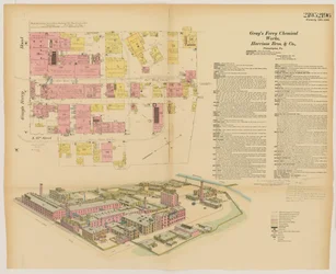 Grays Ferry Chemical Works, Grays Ferry Rd. (északi oldal) a Thirty-fourth St. és a Thirty-sixth St. között, Hexamer General Surveys, 1888