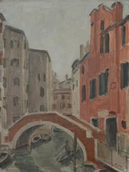 Velencei csatorna, 1930 körül (olaj, vászon)