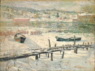 Harlem folyó télen, 1907 körül (olaj, vászon)