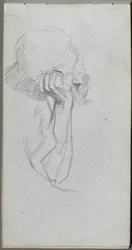 Vázlatfüzet, 16. oldal: Melankolikus figura