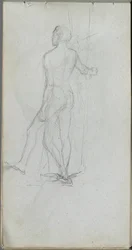 Vázlatfüzet, 60. oldal: Nude Male Study