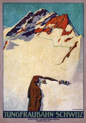 Jungfraujoch, csúcs a svájci Alpokban. 1920-30 körül (illusztráció)