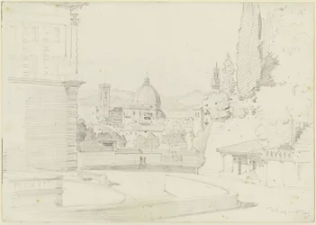 Firenze a Giardino di Boboliból nézve