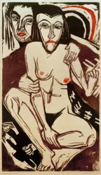E.L. Kirchner, Melankólia (önarckép Ernával)