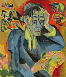 Leonhard Frank költő portréja, 1917.