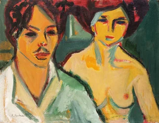 Önarckép modellel, 1905
