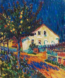 Falusi utca almafákkal, 1907.