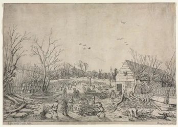 Az 1624. január 10-i nagy árvíz (vagy Vianen, 1624. A leszakadt gát helyreállítása a Lek folyón)
