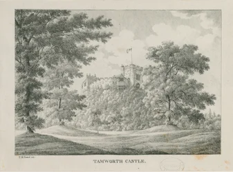Tamworth kastély: cinkográf, nd [1796-1865]