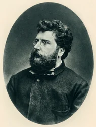 George Bizet (1838-1875) francia zeneszerző portréja - Etienne Carjat (1828-1906) fotógráfia fényképéről - Georges Bizet zeneszerző - Fotógráfia
