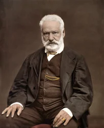 Victor Hugo (1802-1885) portréja, francia író és költő, Étienne Carjat (1828-1906) fényképének színezése - Victor Hugo (1802-1885), francia író és költő, kb. 1870, színezett fénykép
