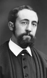 Jules Claretie (1840-1913) regényíró portréja Etienne Carjat fotográfus munkája. Eredeti nyomat, a Roth  Cie. fotóműhely hagyatéka.
