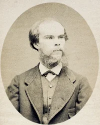 A költő Paul Verlaine (1844-1896) portréja, Carjat, Etienne (1828-1906), c. 1870 - Fotómetszet, 7x5 - Magángyűjtemény