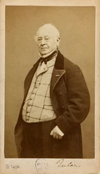 Jean-Louis Tulou zeneszerző és fuvolaművész portréja 1786-1865, 1860 körül.