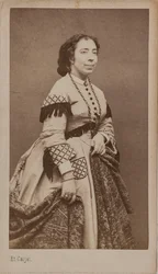 Pauline Viardot énekesnő és zeneszerző portréja 1821-1910, 1860-1865 között.