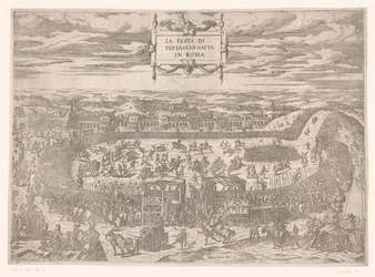 Pápai ünnep a Testaccio-n Rómában 1534-ben La festa di Testaccio fatta in Roma (cím a tárgyon)