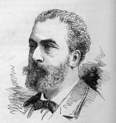 David Raynal (1840-1903) angol politikus portréja. Bocour metszete a „” Le Monde Illustré”” 1287. számában, november 26.