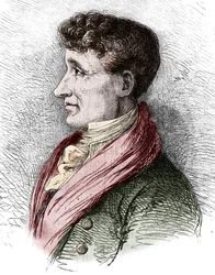 Joseph Joubert (1754-1824) francia író portréja. Bocour metszete a „Le Magasin festői”-ben