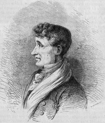 Joseph Joubert (1754-1824) francia író portréja. Bocour metszete a „Le Magasin festői”-ben