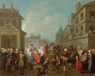 Utcai karnevál Párizsban, 1757