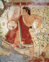 Egy lírajátékos (freskó, ie 520)