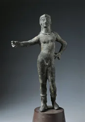 Olaszország, Arezzo tartomány, Cortona, Bronz Isten culsanszobra