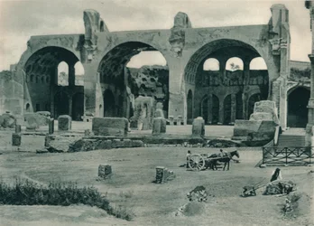 Maxentius és Constantinus bazilikája a Forum Romanumon, Róma, Olaszország, 1927