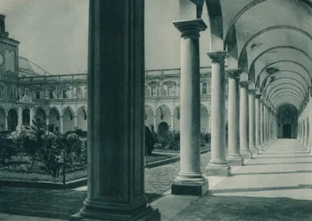 Kolostorok a San Martino kolostorban, Nápoly közelében, Olaszországban, 1927