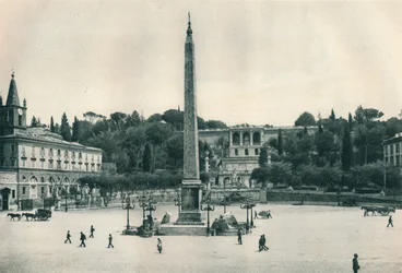 Piazza del Popolo és a Pincian-hegy, Róma, Olaszország, 1927