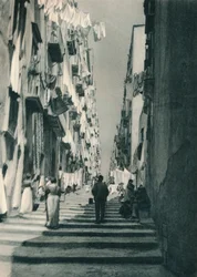 Utca a külvárosban, Nápoly, Olaszország, 1927