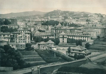 Genova látképe, Olaszország, 1927