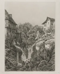 Grésy malma és vízesése Aix-les-Bains közelében
