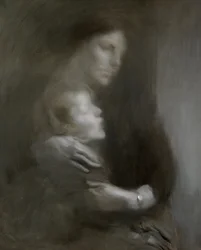 Kismama (szenvedés) (olaj, vászon)