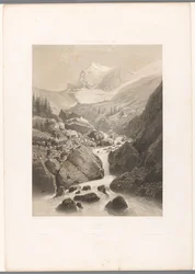 Hegyi táj, kilátással az Eigerre L