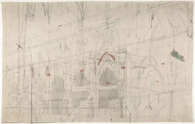 Színpadi díszlet az Opérában, Párizs: Templombelső, 1830-90.