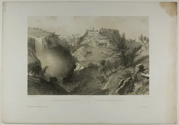 Tivoli általános képe, tizenhetedik tábla az Italie Monumentale et Pittoresque-től